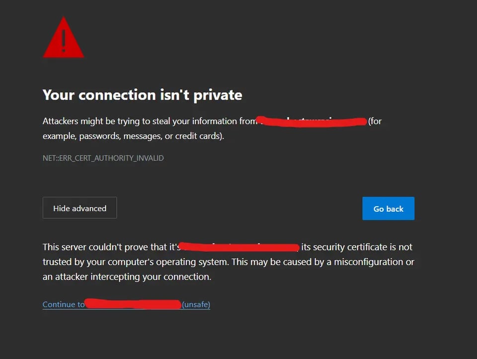 Web content filtering screenshot